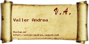 Valler Andrea névjegykártya