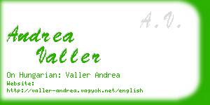 andrea valler business card